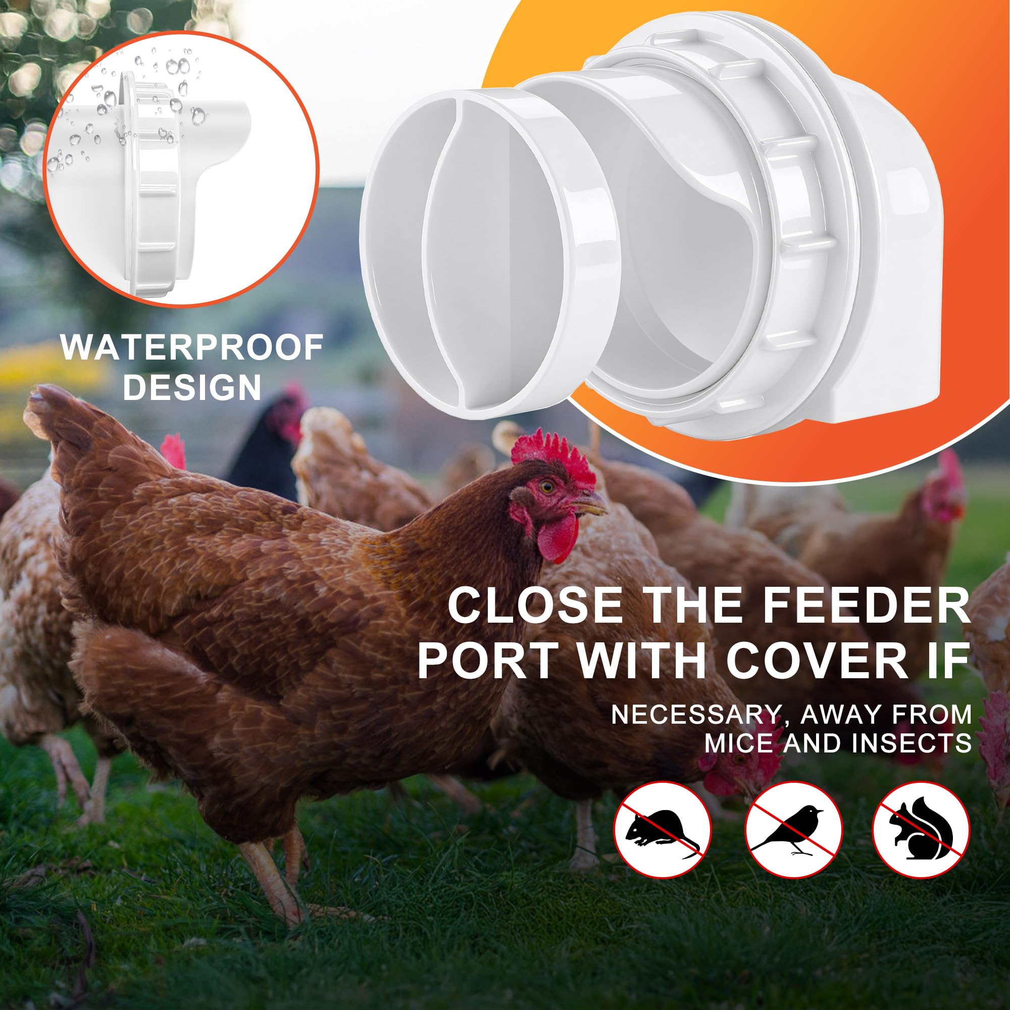ZenxyHoC instalado en cubeta DIY fácil montaje para alimentar hasta ocho aves