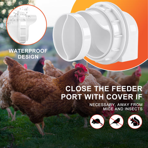 ZenxyHoC instalado en cubeta DIY fácil montaje para alimentar hasta ocho aves