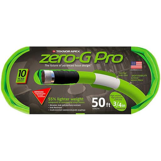 zero-G vista frontal del producto mostrando longitud y funda resistente