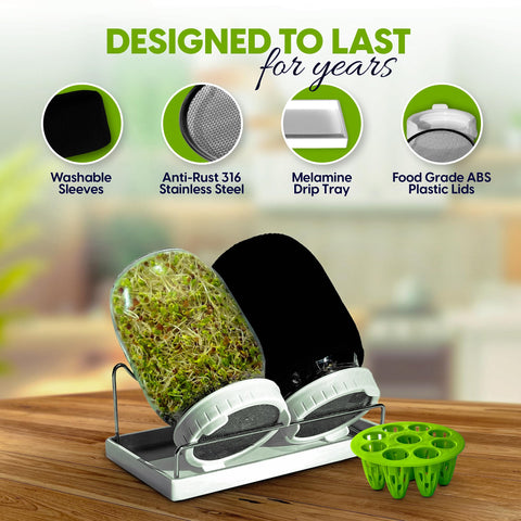 ZESTIGREENS soporte de acero inoxidable con bandeja para mantener orden