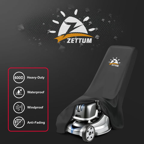 Zettum hebillas y dobladillo elástico asegurando la funda contra viento