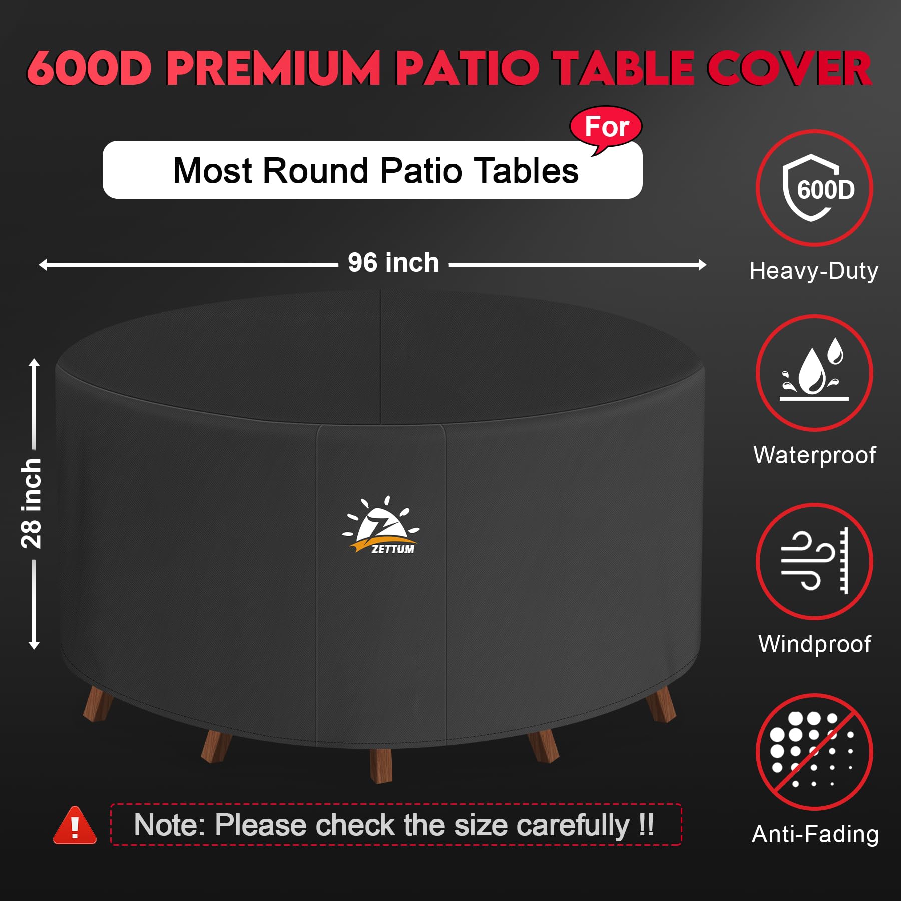 Zettum primer plano del tejido 600D y recubrimiento PU que evita filtraciones