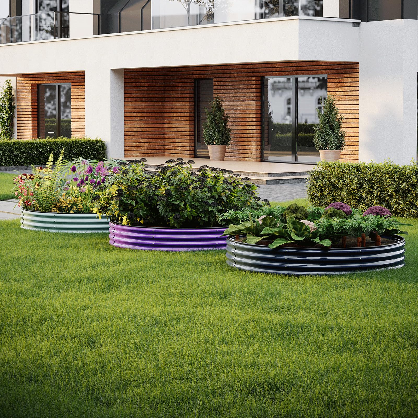 ZFHgarden jardinera ambientada en terraza mostrando integración estética exterior