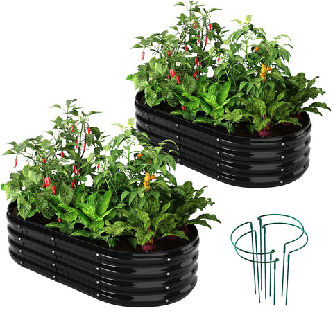 ZFHgarden frente del kit de dos maceteros mostrando estructura y beneficio de durabilidad