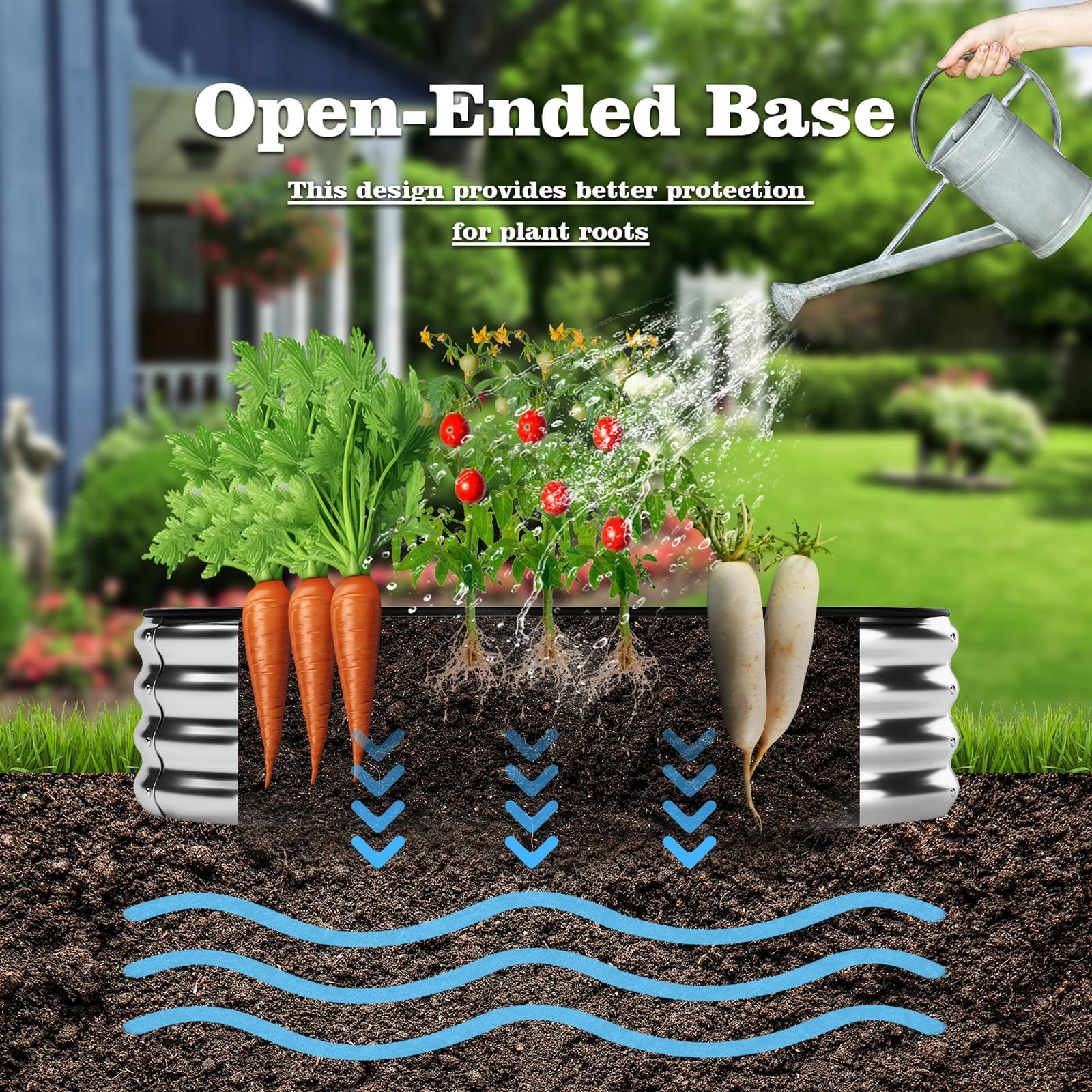 ZFHgarden jardineras en uso con hortalizas mostrando practicidad