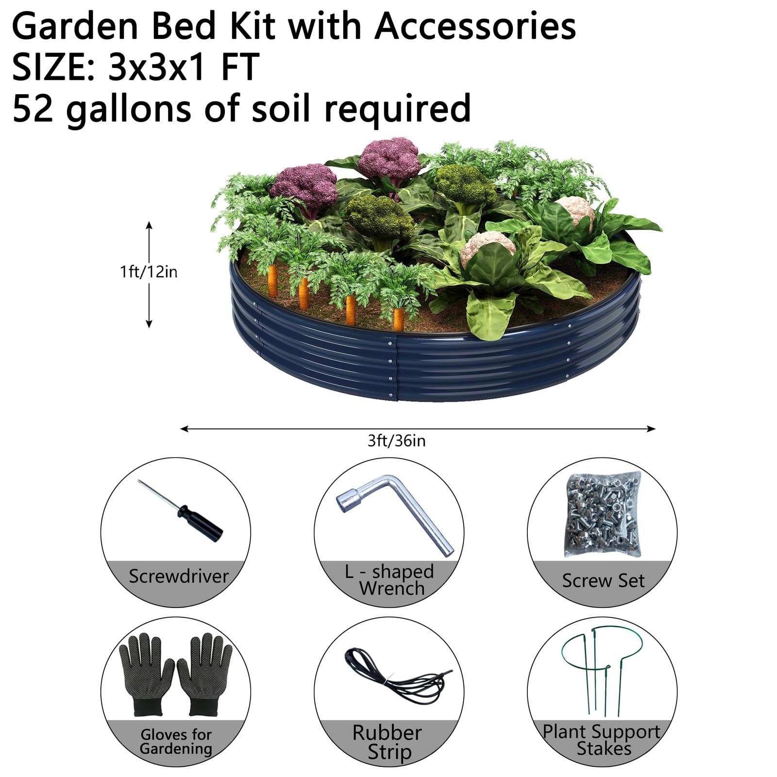 ZFHgarden jardinera en uso con hortalizas creciendo sanas