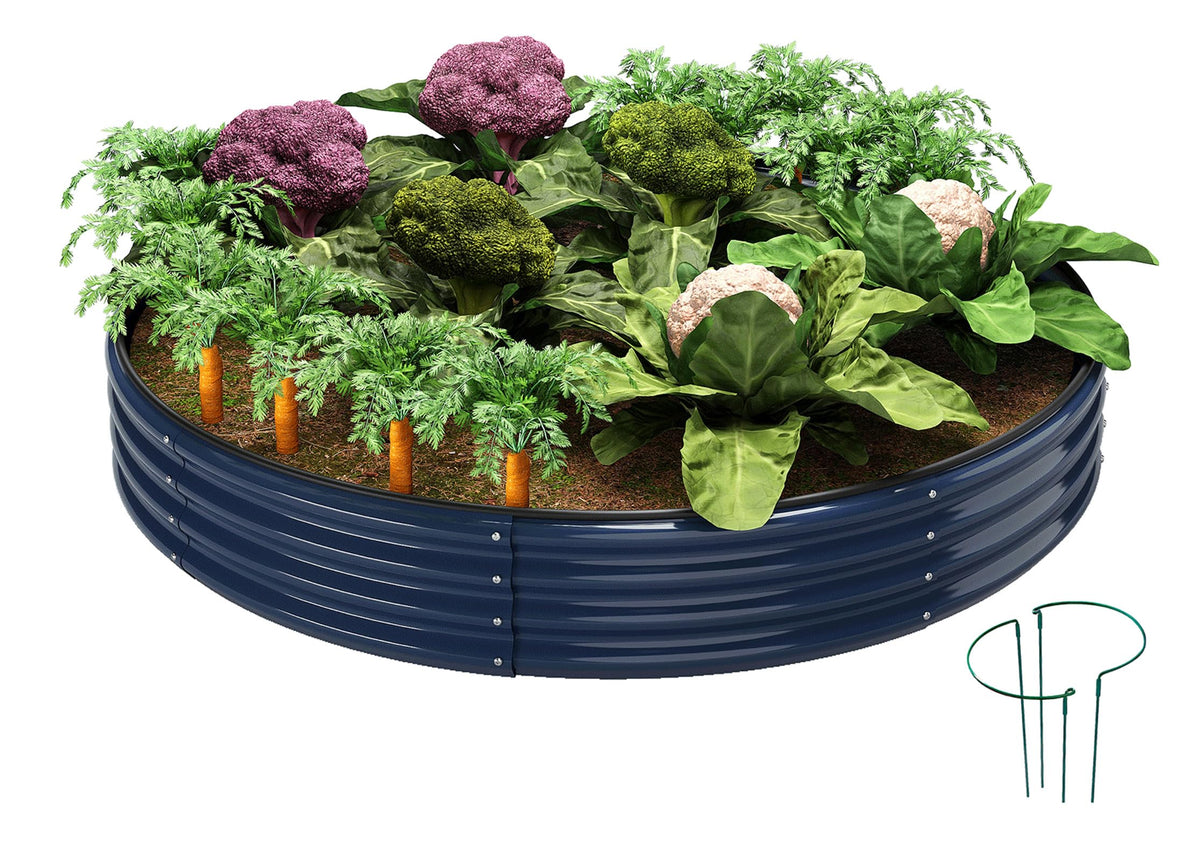 ZFHgarden maceta redonda frontal mostrando su forma y capacidad