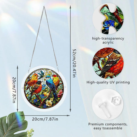 zhuoyaju suncatcher colgado en ventana dispersando luz y colores alegres