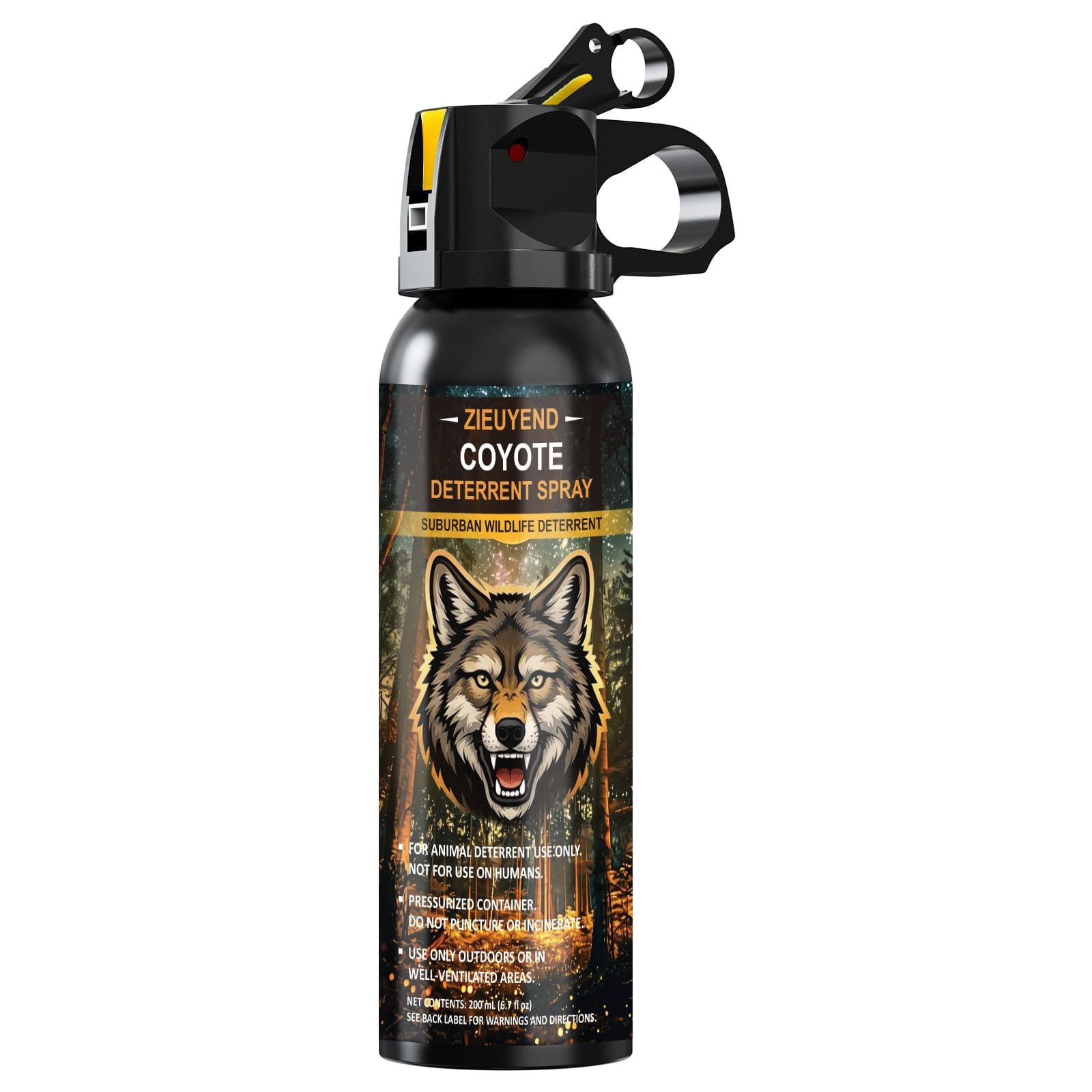 Zieuyend envase frontal 200ml mostrando su tamaño y uso práctico para exteriores