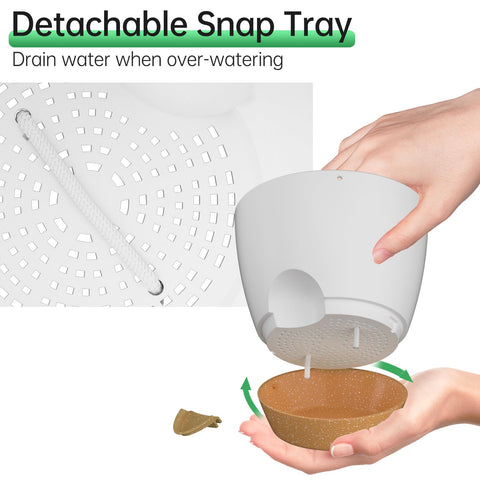 ZMTECH maceta colgante en balcón con plantas, mejora estética del espacio