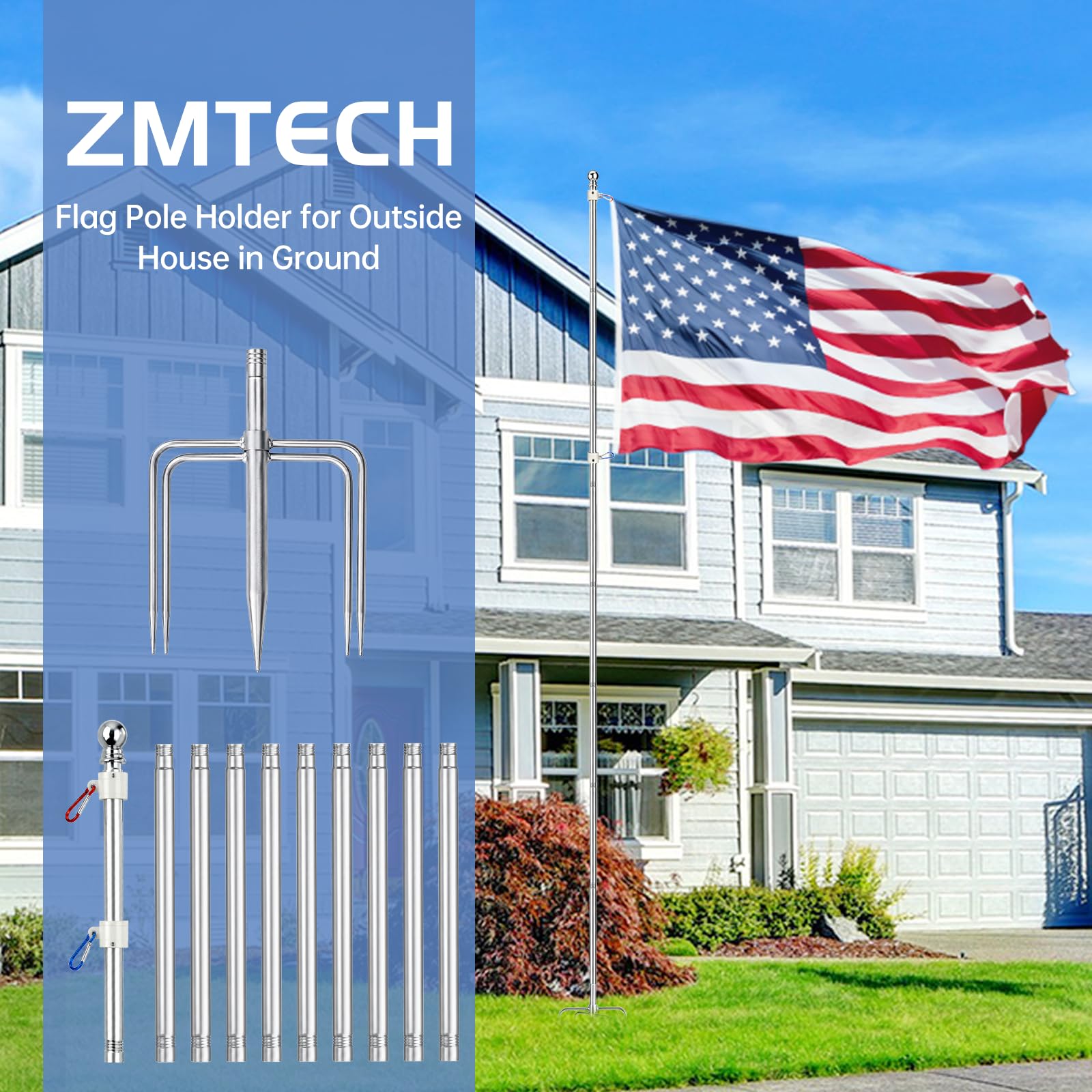 ZMTECH contenido del paquete con piezas y accesorios listos para montar