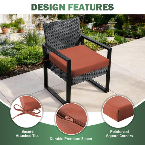 Zonamat cojines colocados en silla de terraza, comodidad y estilo exterior