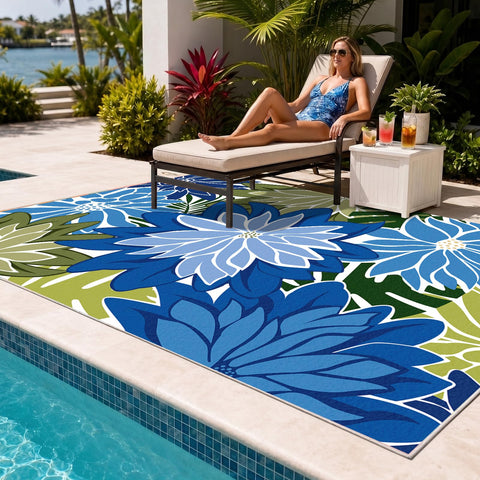 ZonLi alfombra junto a muebles para visualizar tamaño 5x8