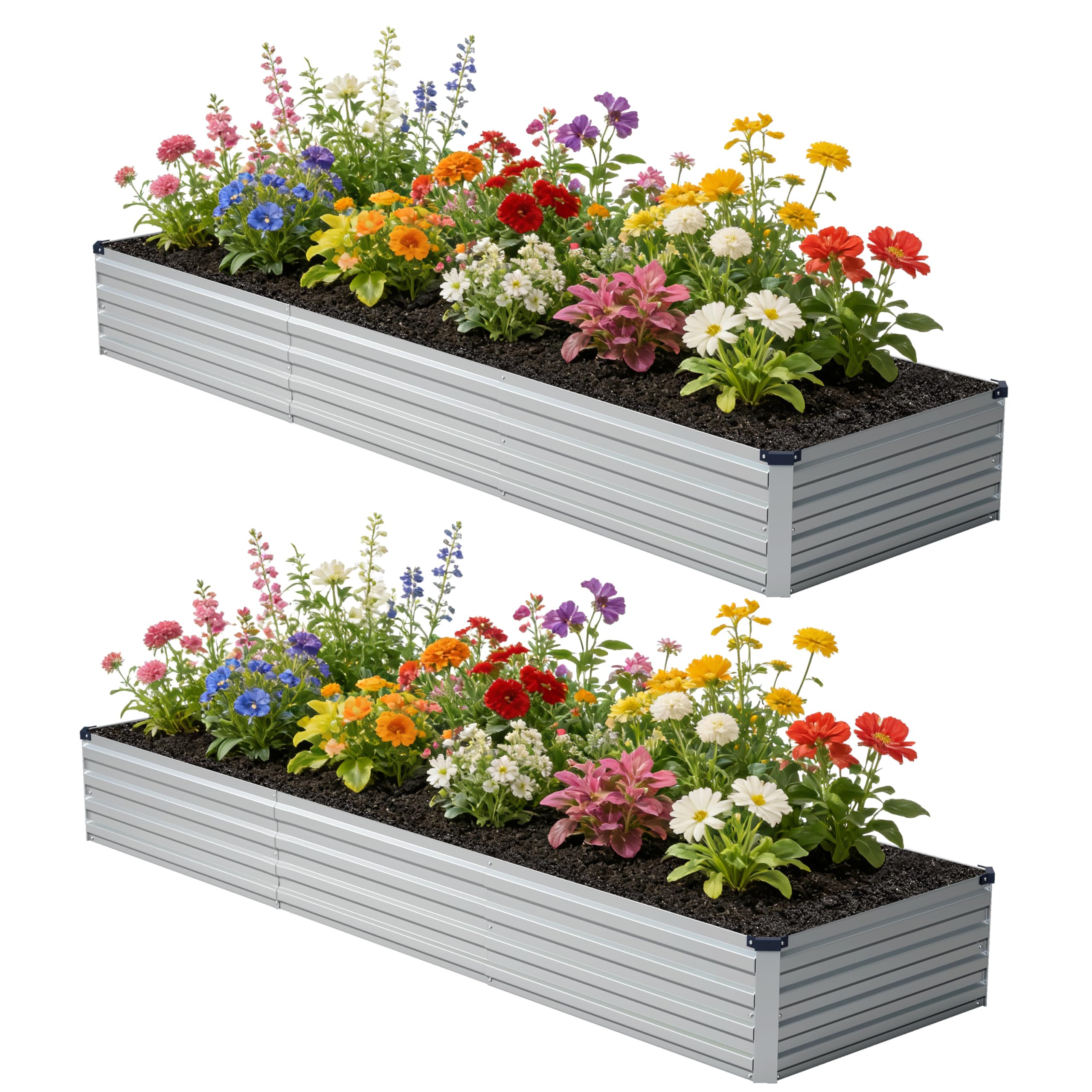 zunatu jardinera frontal pack 2 mostrando diseño resistente y capacidad de cultivo