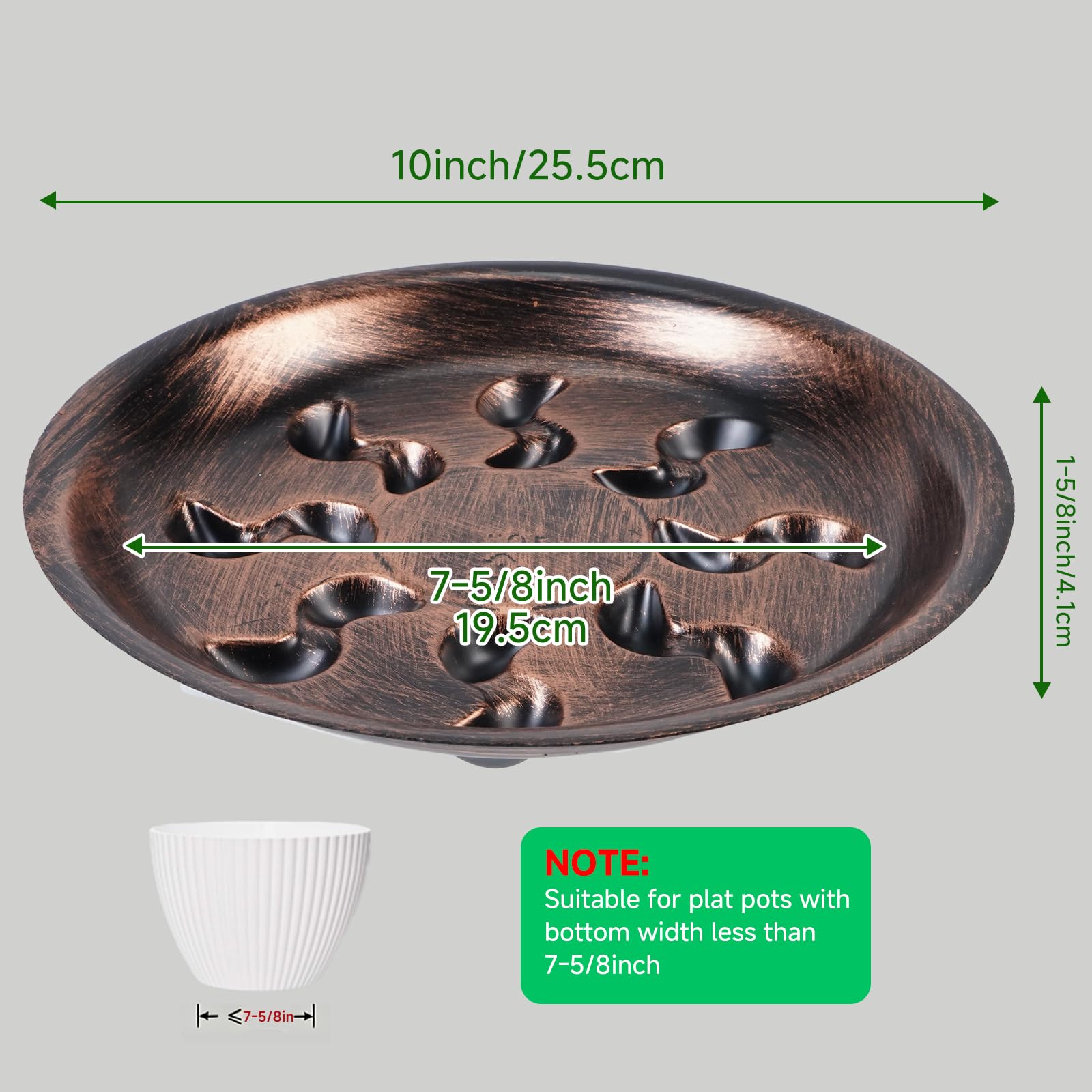 ZZPYXIA detalle textura PET grosor durable soporte para macetas pesadas